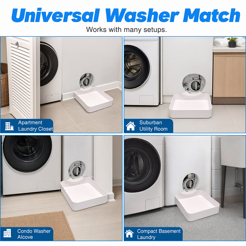 🛡️🚫💧 Universal Front-Load Washer Drain Pan Set – Leak Proof Floor Protection