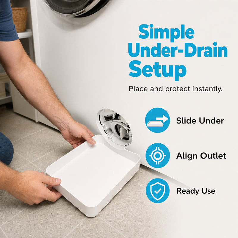 🛡️🚫💧 Universal Front-Load Washer Drain Pan Set – Leak Proof Floor Protection