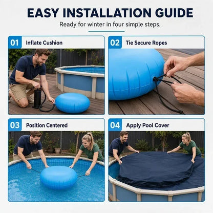 Inflatable Pool Cover Air Pillow with Two 3 m Tie Ropes