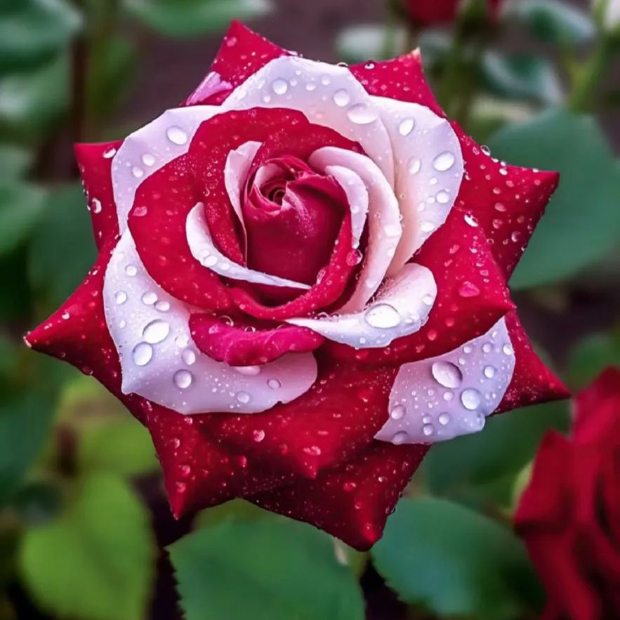 Rare Red and White Twin Rose Seeds - image 3