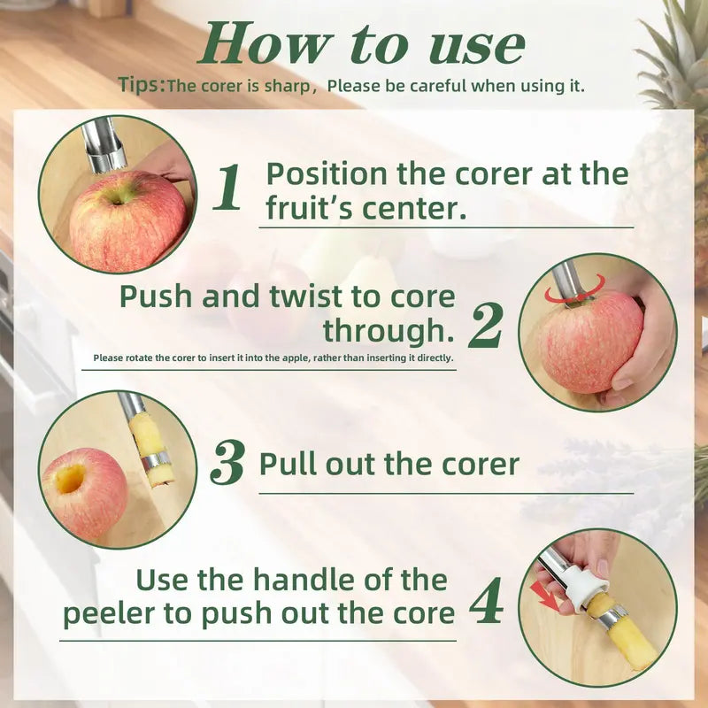 2-in-1 Apple Corer and Peeler Tool - image 6