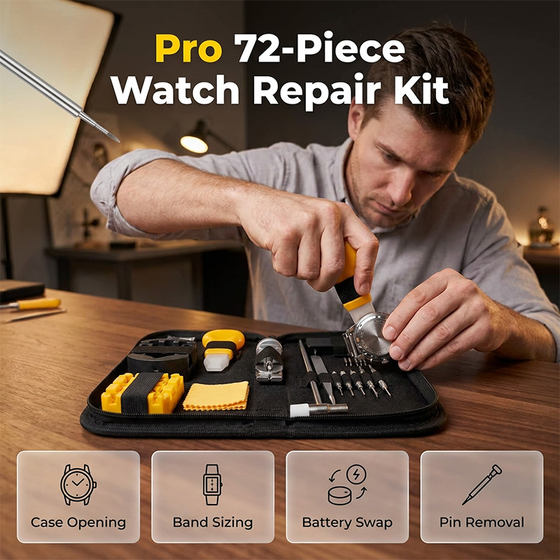 Complete 72-Piece Watch Repair Tool Kit - image 1