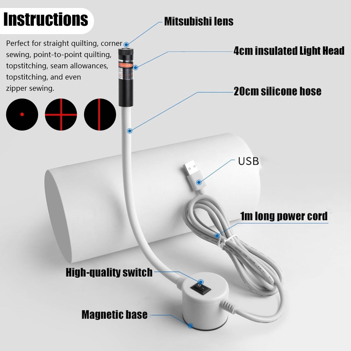 Magnetic Sewing Laser Positioning Light - image 2
