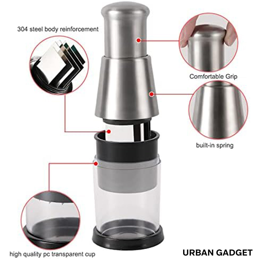 Stainless Steel Press-Down Food Chopper – product image 7