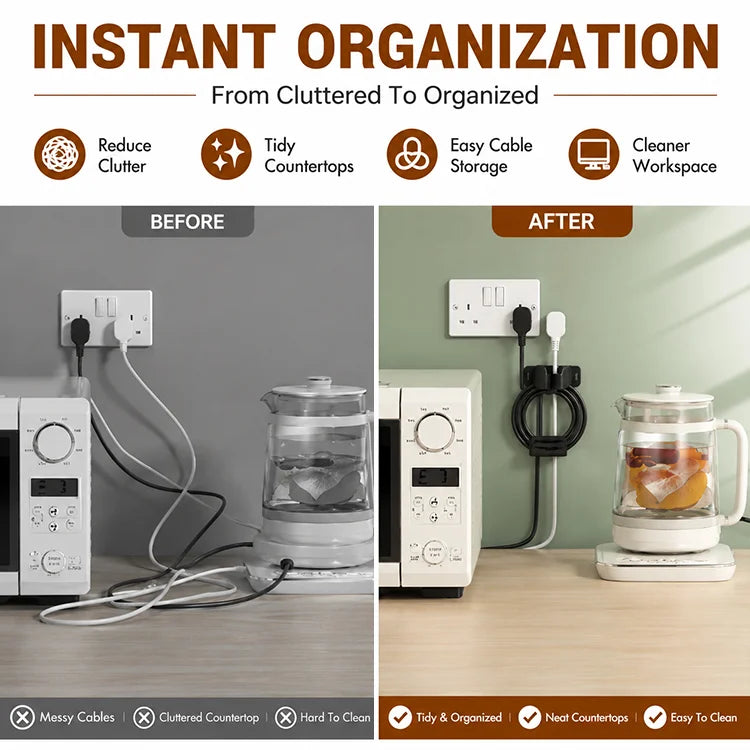 Stick-On Appliance Cord Organizers – 4 Pack – product image 3