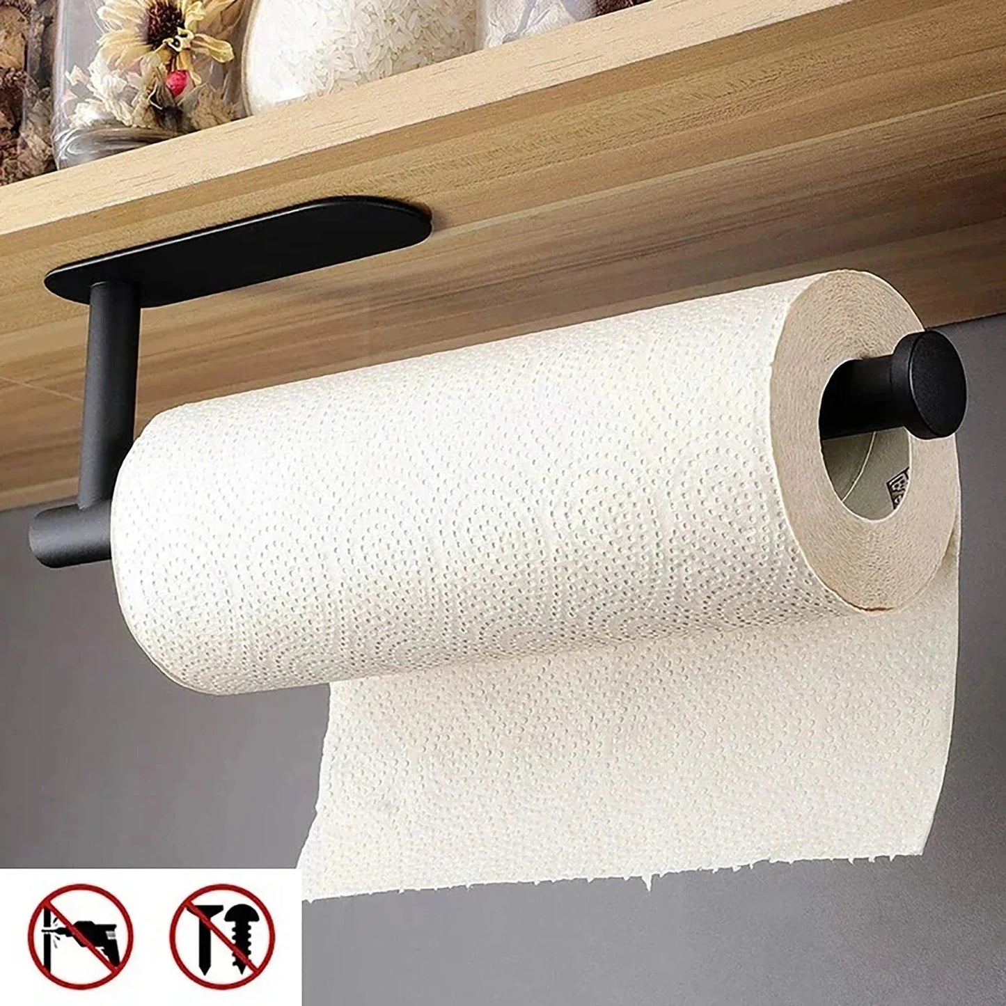 No-Drill Under-Cabinet Paper Towel Holder – product image 1