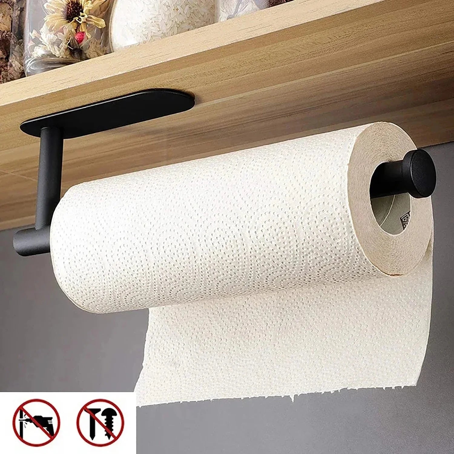 No-Drill Under-Cabinet Paper Towel Holder – product image 1