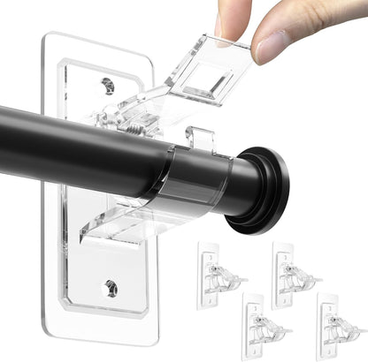 Extra-Large No-Drill Curtain Rod Holders – 6 Pack – product image 1