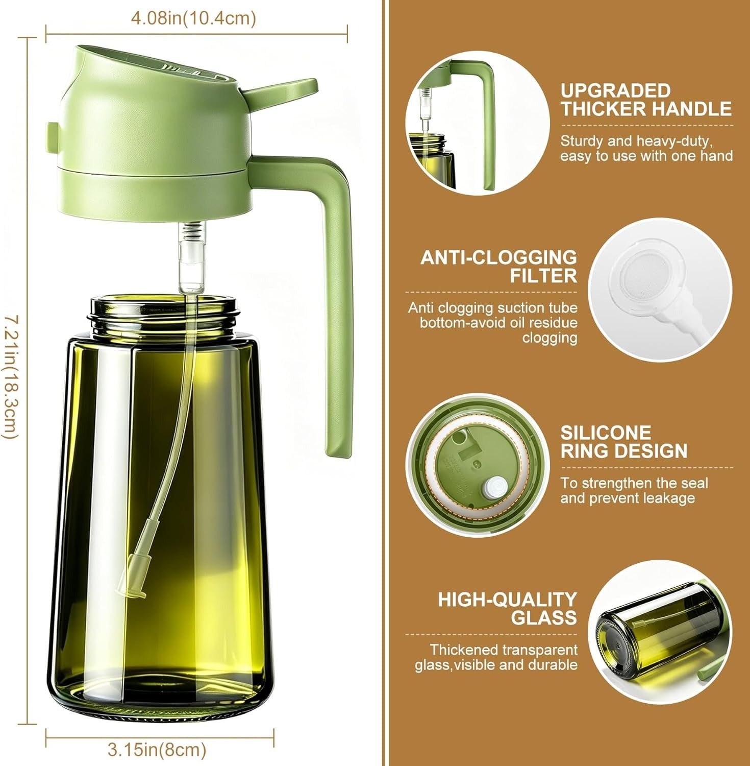 2-in-1 Light-Proof Oil Dispenser with Brush – product image 2