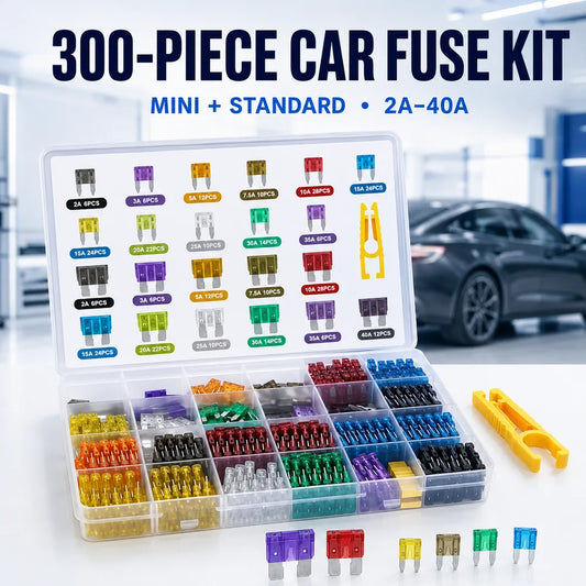 300-Piece Automotive Fuse Assortment Kit
