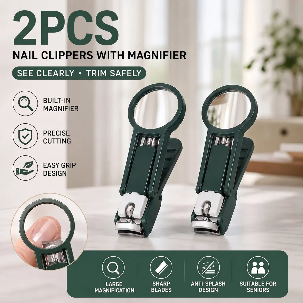 Magnifying Nail Clippers Set for Seniors