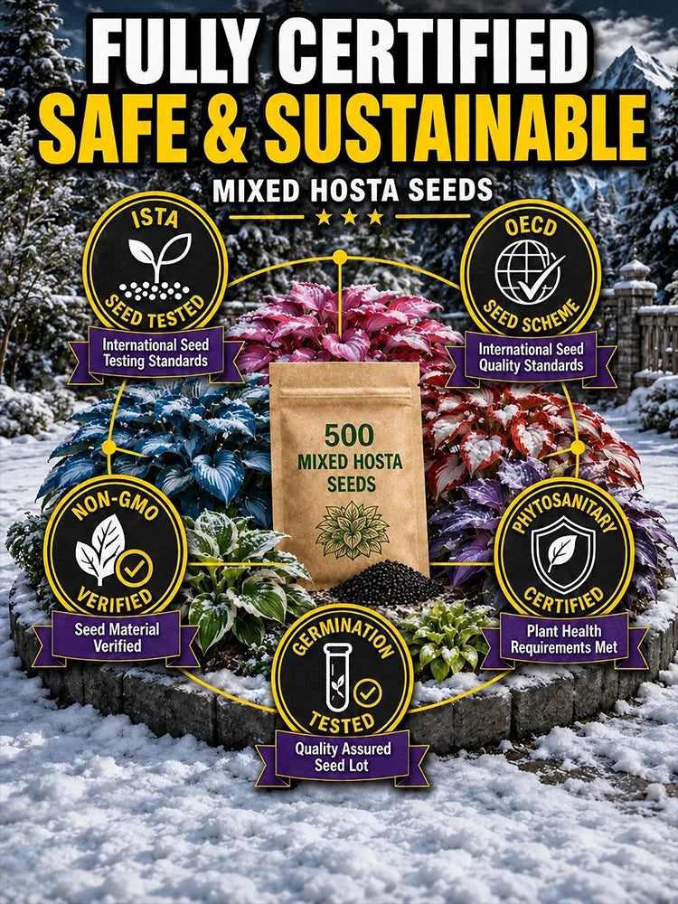 Mixed Hosta Seeds Collection – Perennial Shade Garden Seeds (500 Seeds)