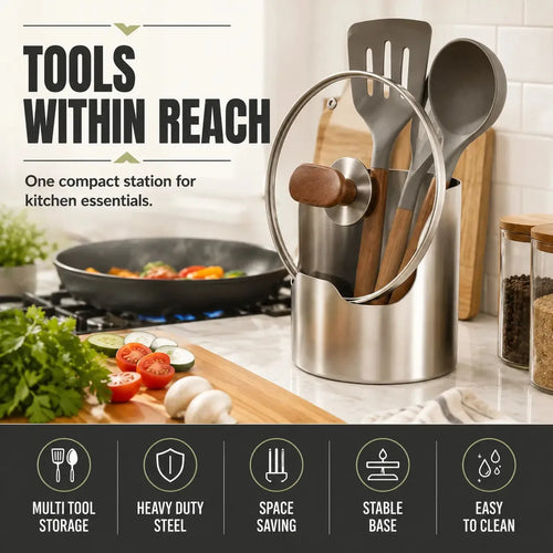 Stainless Steel Spoon and Lid Rest