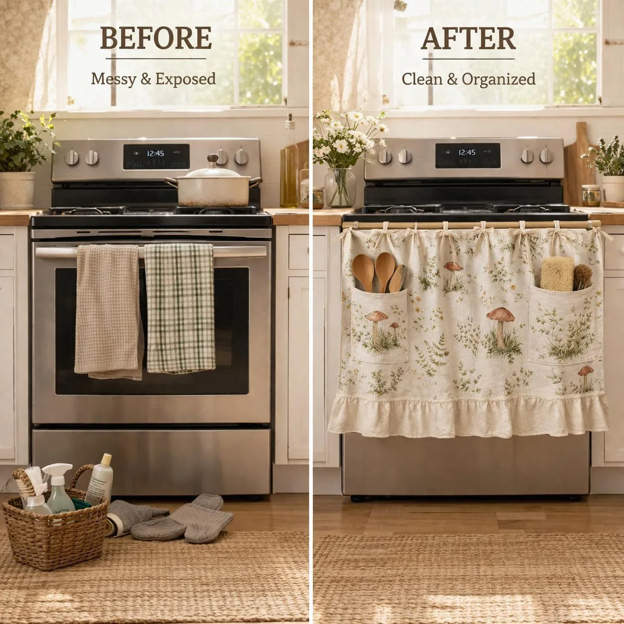 Seasonal Bow Oven Door Cover