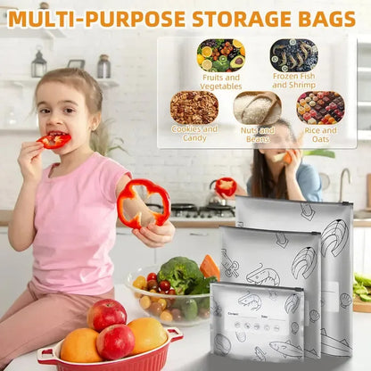 Reusable Zip Food Storage Bags – 20 Pack