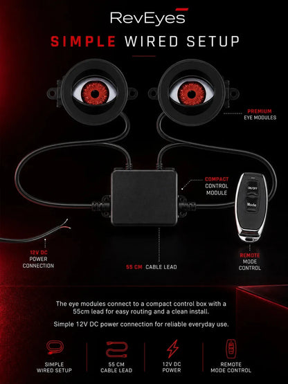 33-Mode Demon Eye LED Headlight Kit