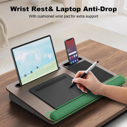 Cushioned Lap Desk with Phone Holder and Storage – product image 4
