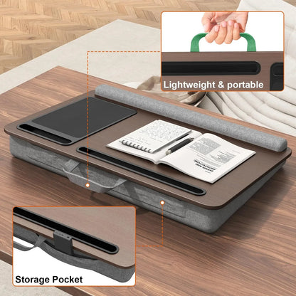 Cushioned Lap Desk with Phone Holder and Storage – product image 5