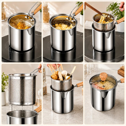 5-Piece Stainless Steel Mini Deep Fryer Set – product image 5