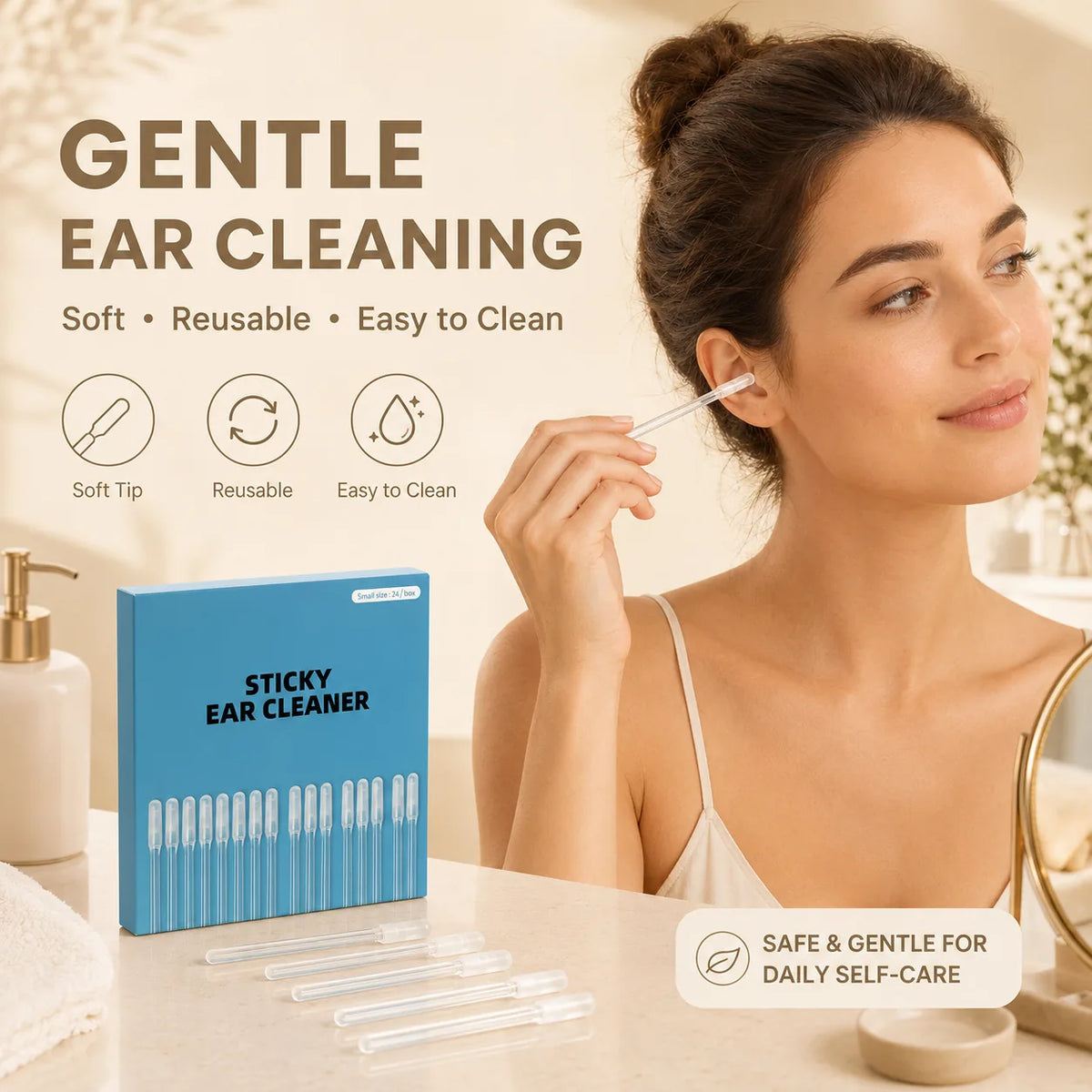 Portable Sticky Ear Cleaning Sticks – 48 Pack – product image 1