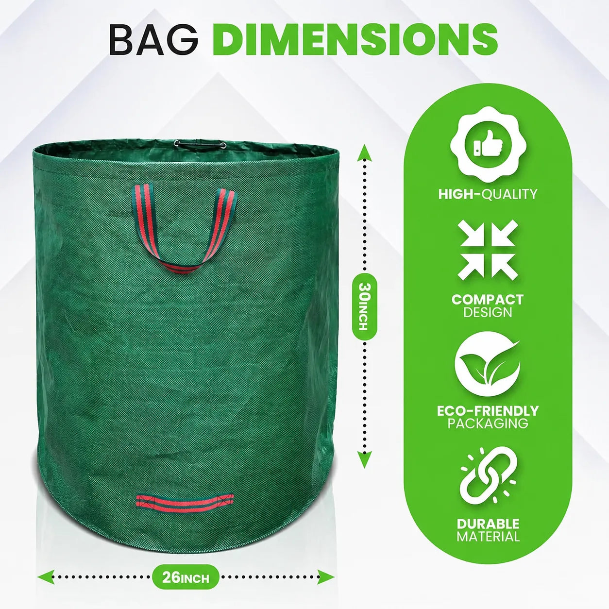 272L Reusable Leaf and Garden Waste Bag