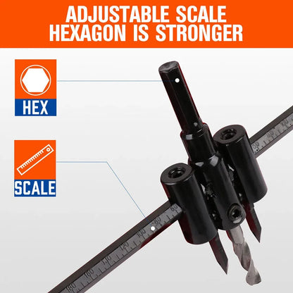 Adjustable Aircraft-Style Circle Hole Cutter – 30–200mm – product image 4