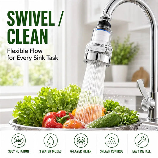 3-Mode Filtered Faucet Aerator – 2 Pack
