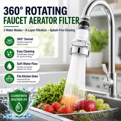 3-Mode Filtered Faucet Aerator – 2 Pack – product image 1