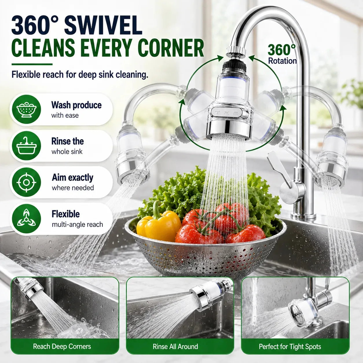 3-Mode Filtered Faucet Aerator – 2 Pack – product image 2