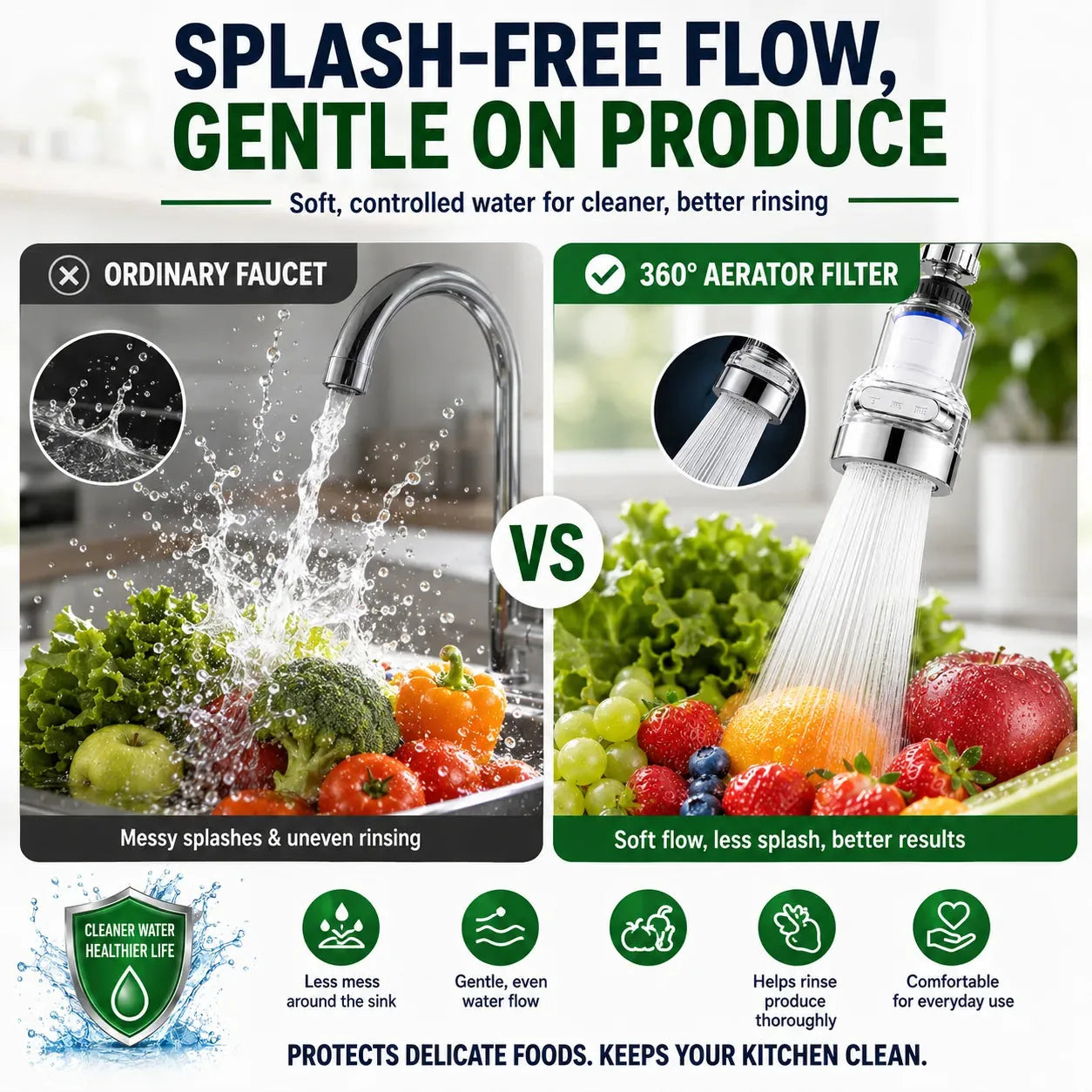3-Mode Filtered Faucet Aerator – 2 Pack – product image 4