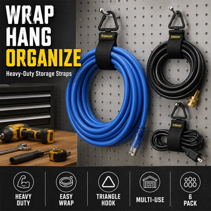 Adjustable Extension Cord Organizer Straps – 8 Pack