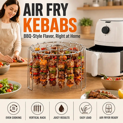 Stainless Steel Vertical Skewer Rack with 48 Skewers