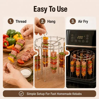 Stainless Steel Vertical Skewer Rack with 48 Skewers