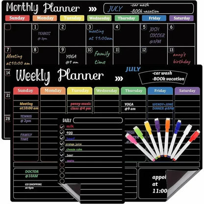 Magnetic Dry-Erase Refrigerator Planner Set – 3 Boards – product image 4