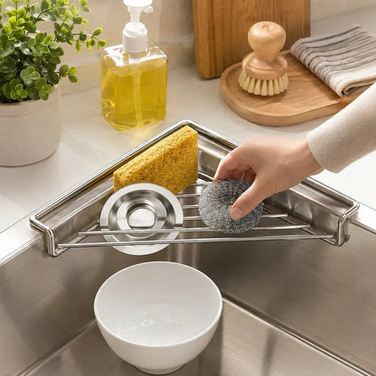 Stainless Steel Triangle Sink Drying Racks – 2 Pack – product image 5