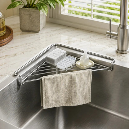 Stainless Steel Triangle Sink Drying Racks – 2 Pack – product image 8