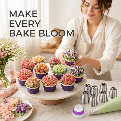 27-Piece Flower Piping Tip Kit – product image 1