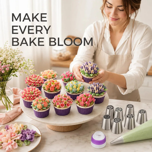 27-Piece Flower Piping Tip Kit – product image 1