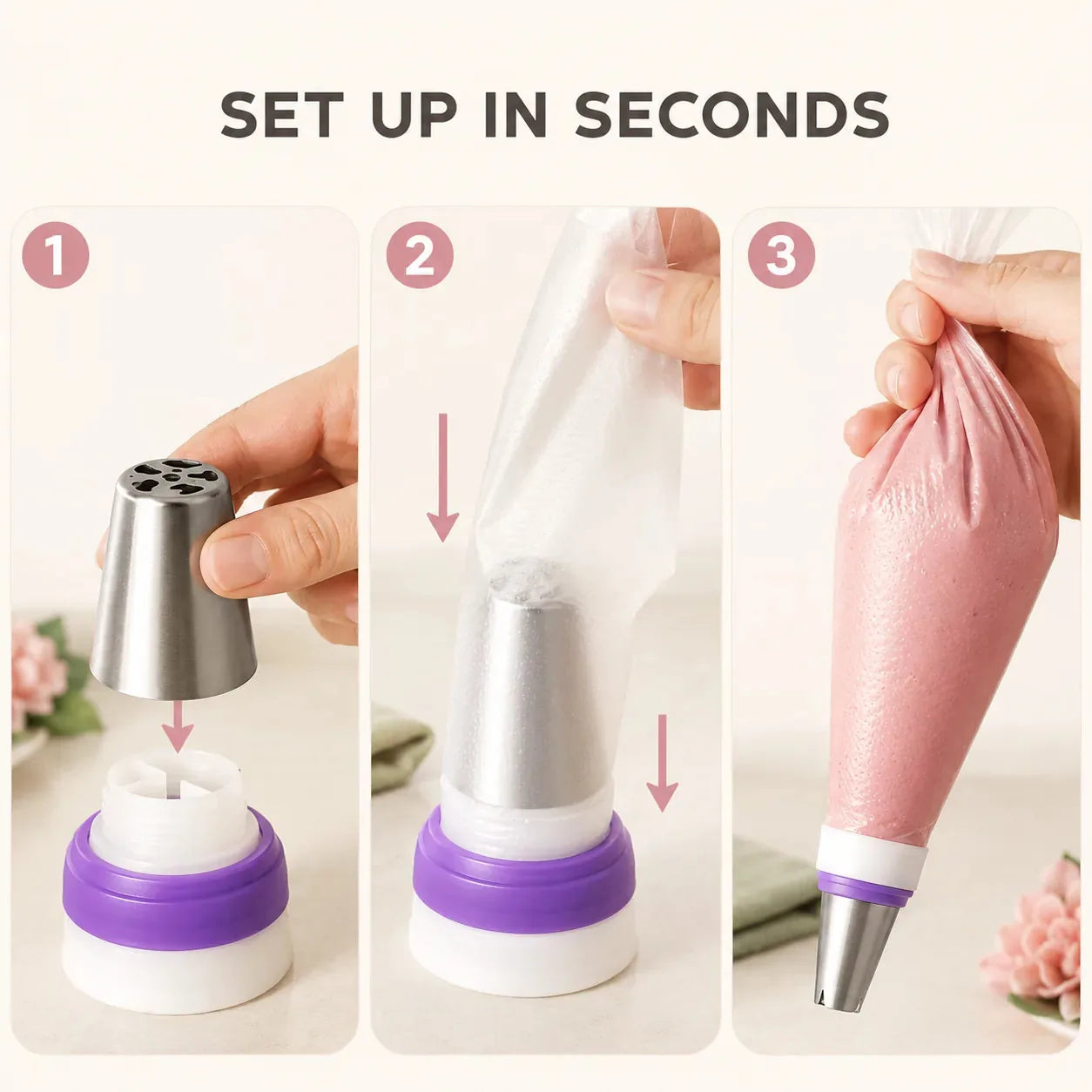 27-Piece Flower Piping Tip Kit – product image 4