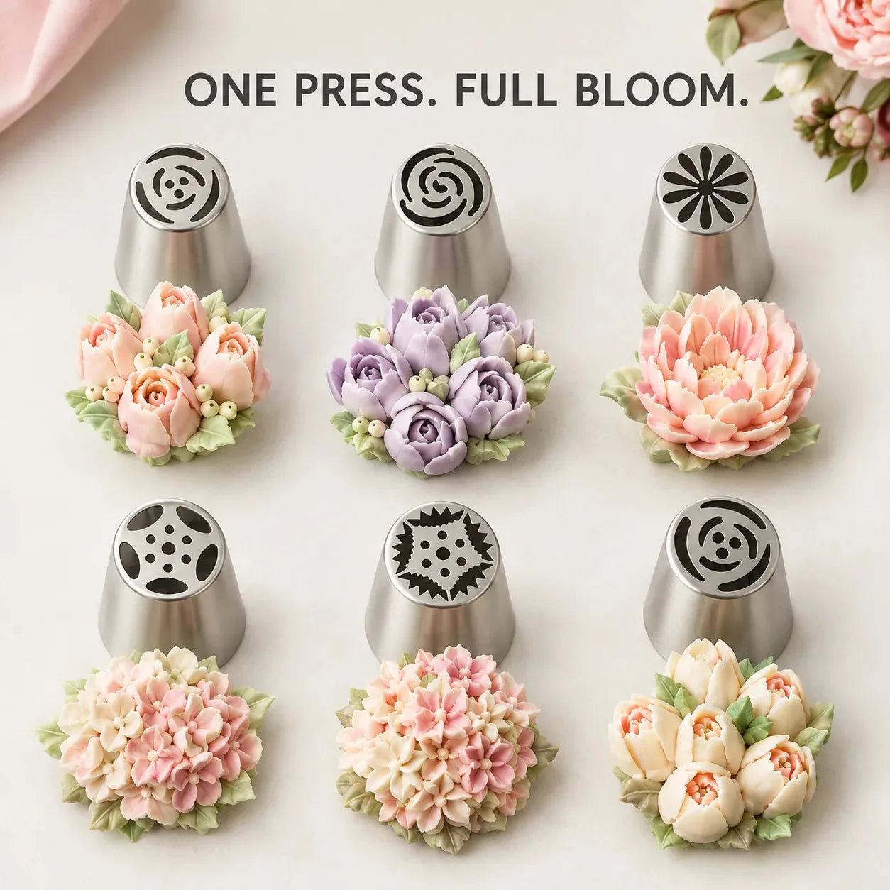 27-Piece Flower Piping Tip Kit – product image 5