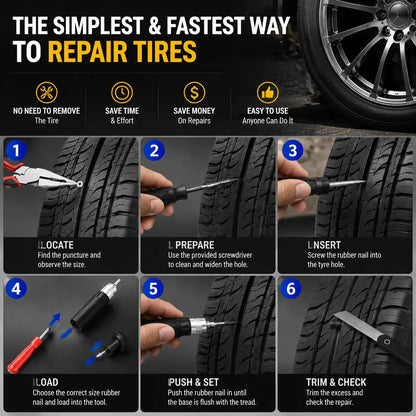 Mushroom Tire Puncture Repair Kit in Leather Case – product image 5
