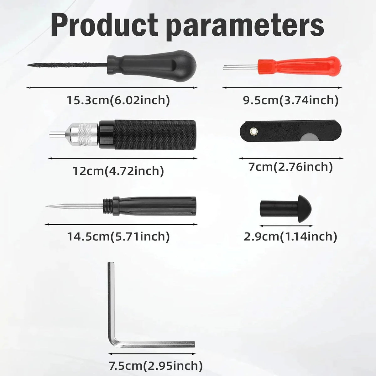 Mushroom Tire Puncture Repair Kit in Leather Case – product image 6