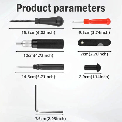 Mushroom Tire Puncture Repair Kit in Leather Case – product image 6