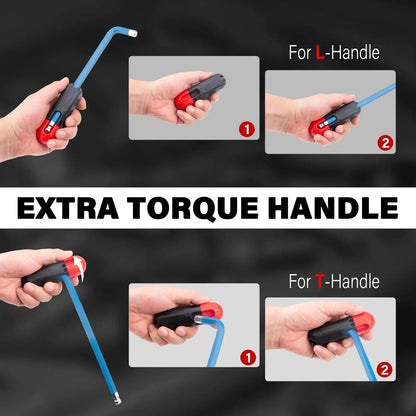 9-Piece Rainbow Ball-End Hex Key Set with Leverage Bar – product image 4