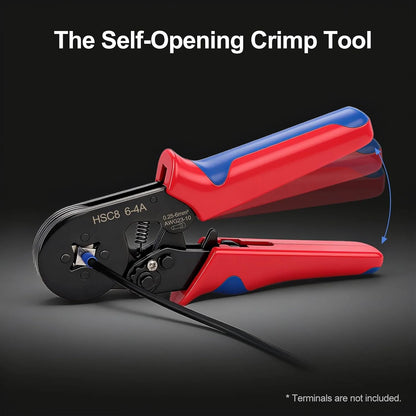 Self-Adjusting Ferrule Crimping Tool Kit with 200 Terminals