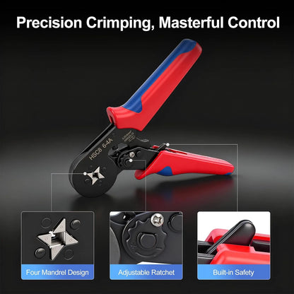 Self-Adjusting Ferrule Crimping Tool Kit with 200 Terminals