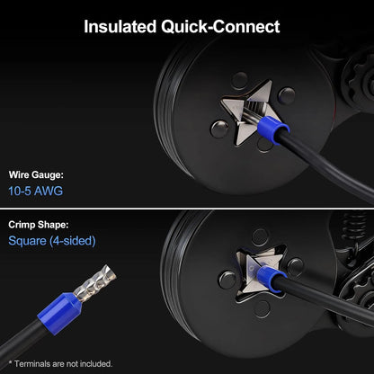 Self-Adjusting Ferrule Crimping Tool Kit with 200 Terminals