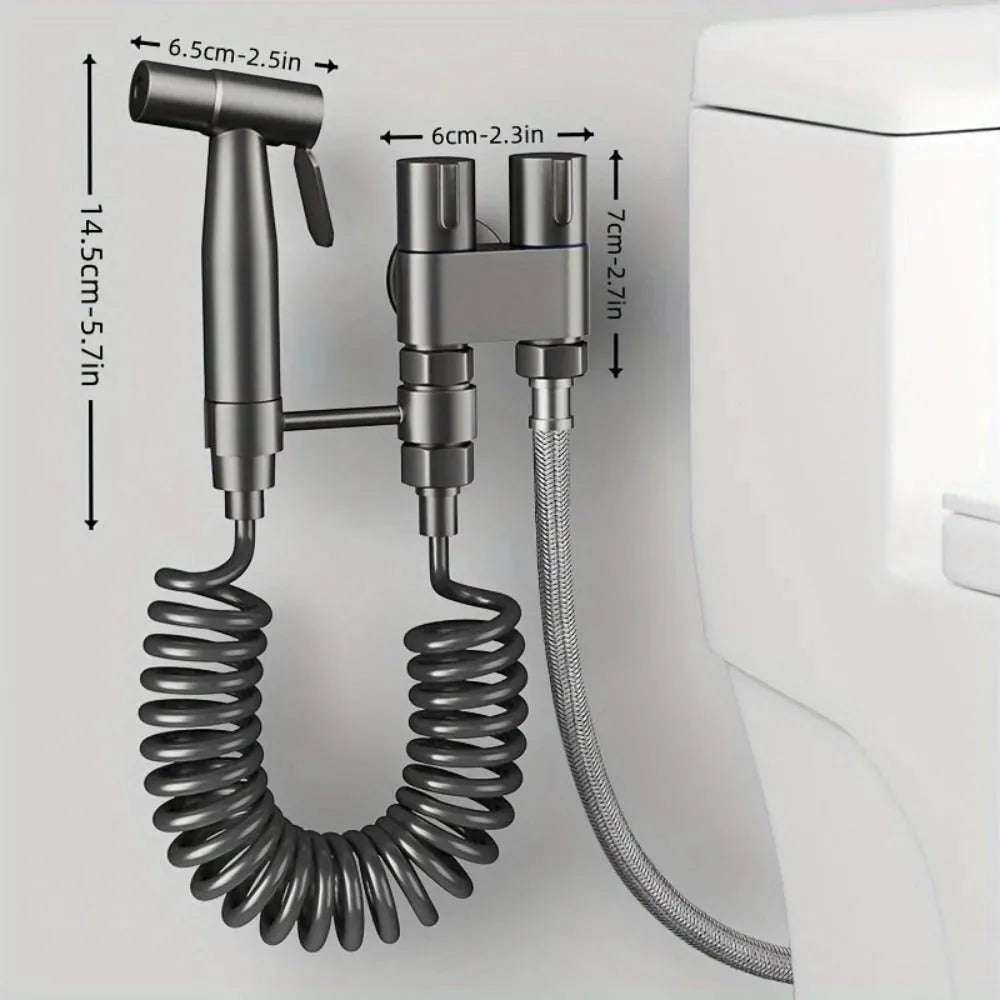 Dual-Control Handheld Bidet Sprayer and Angle Valve Set – product image 4