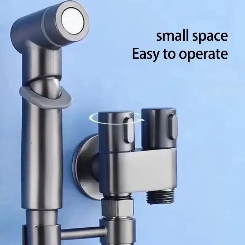 Dual-Control Handheld Bidet Sprayer and Angle Valve Set – product image 7