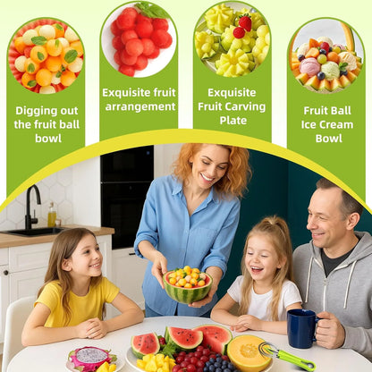 3-in-1 Stainless Steel Melon Baller and Fruit Tool Set